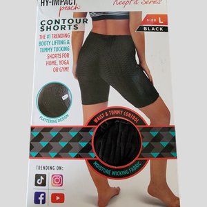 NIB HY IMPACT BLACK CONTOUR SHORTS SIZE L  NEW IN BOX